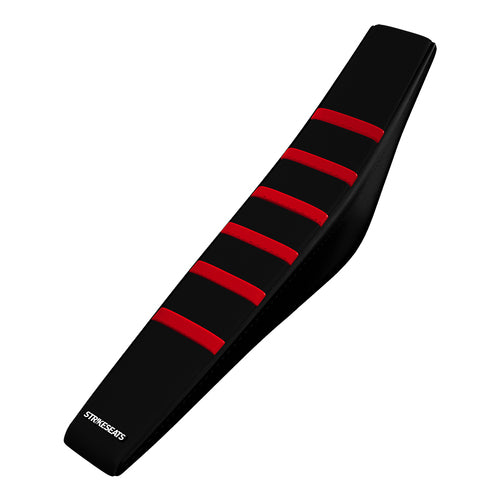 Gas Gas Gripper Ribbed Seat Cover - Black / Red