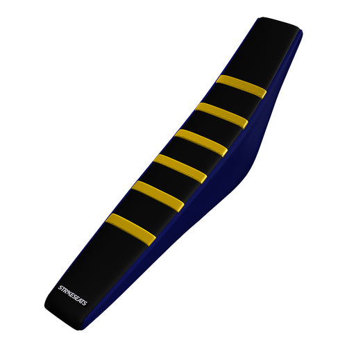 Husqvarna Gripper Ribbed Seat Cover - Black / Yellow / Navy