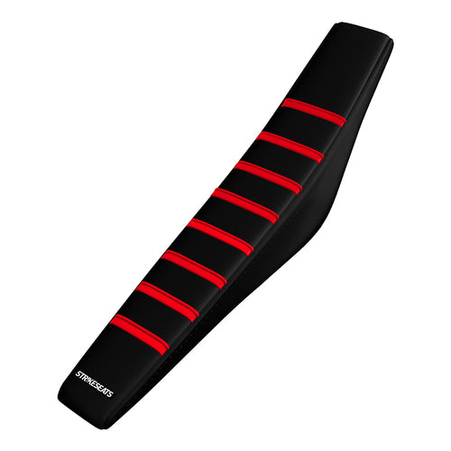 Stark Pleated Seat Cover - Black / Red