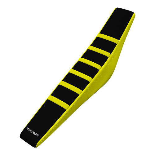 Suzuki Gripper Ribbed Seat Cover - Black / Yellow / Yellow