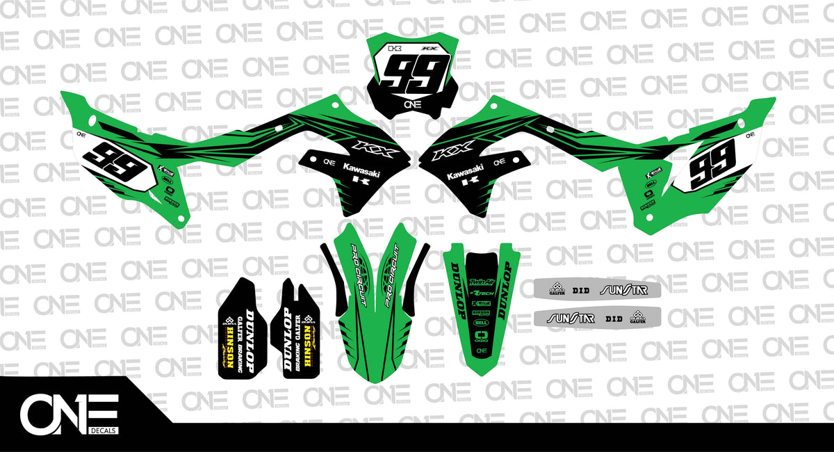 Factory Kawasaki Graphics Kit