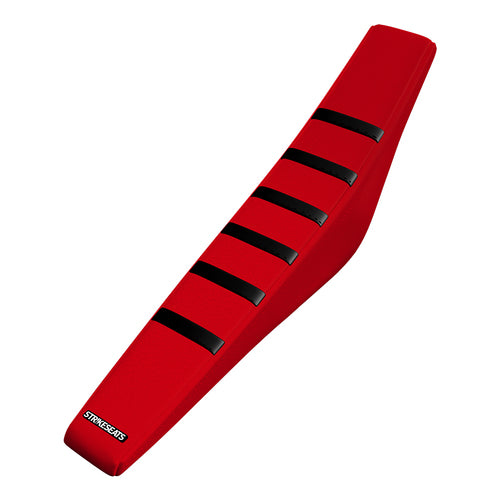 Gas Gas Gripper Ribbed Seat Cover - Red / Black