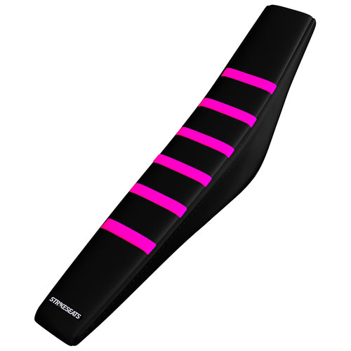 Gas Gas Gripper Ribbed Seat Cover - Black / Pink