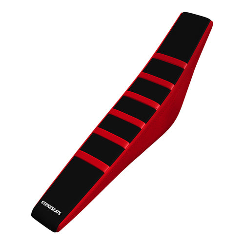 Honda Gripper Ribbed Seat Cover - Black / Red / Red