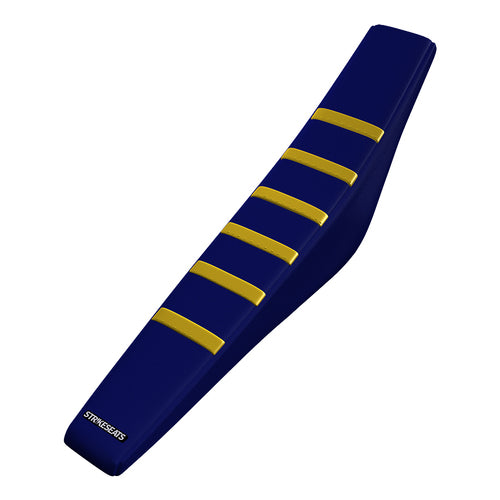 Husqvarna Gripper Ribbed Seat Cover - Navy / Yellow