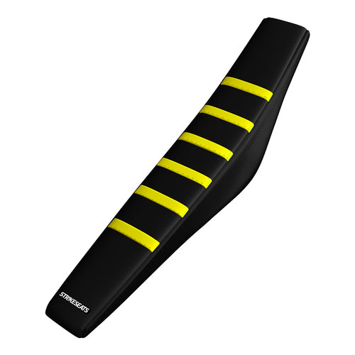 Husqvarna Gripper Ribbed Seat Cover - Black / Yellow