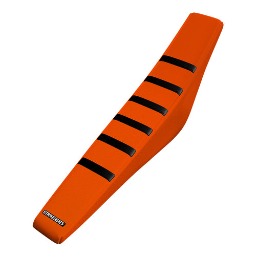 KTM Gripper Ribbed Seat Cover - Orange / Black