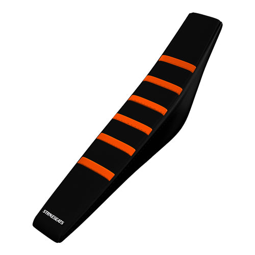 KTM Gripper Ribbed Seat Cover - Black / Orange