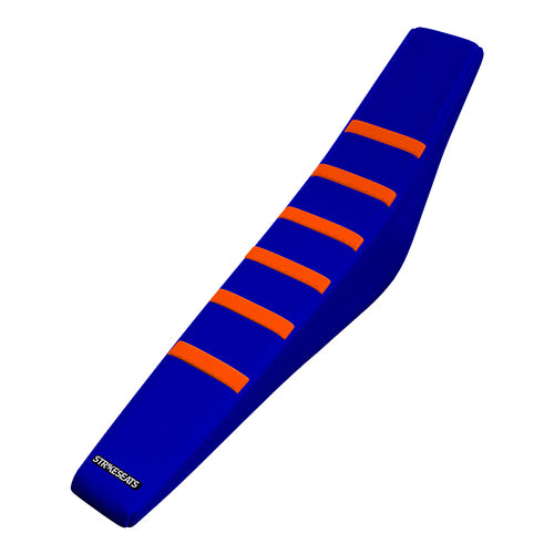 KTM Gripper Ribbed Seat Cover - Orange / Blue