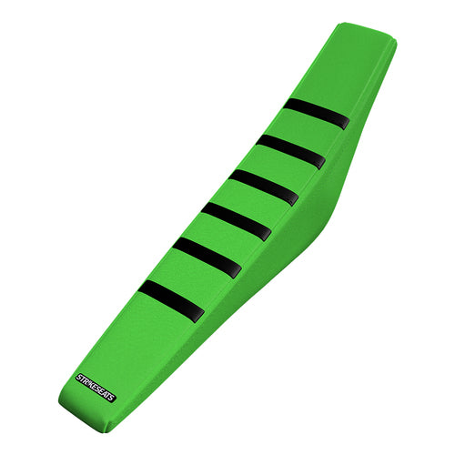 Kawasaki Gripper Ribbed Seat Cover - Green / Black