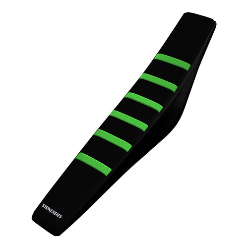 Kawasaki Gripper Ribbed Seat Cover - Black / Green
