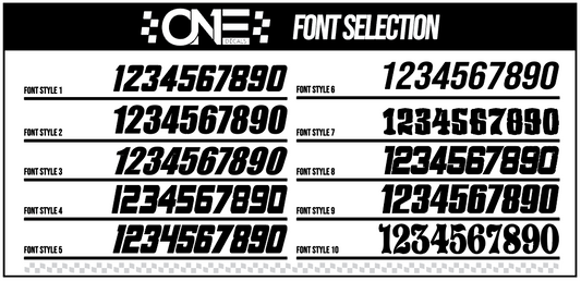 Cobra Racer Number Plates