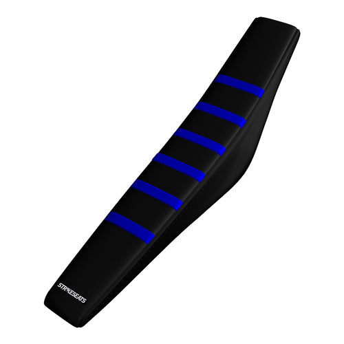 Yamaha Gripper Ribbed Seat Cover - Black / Blue